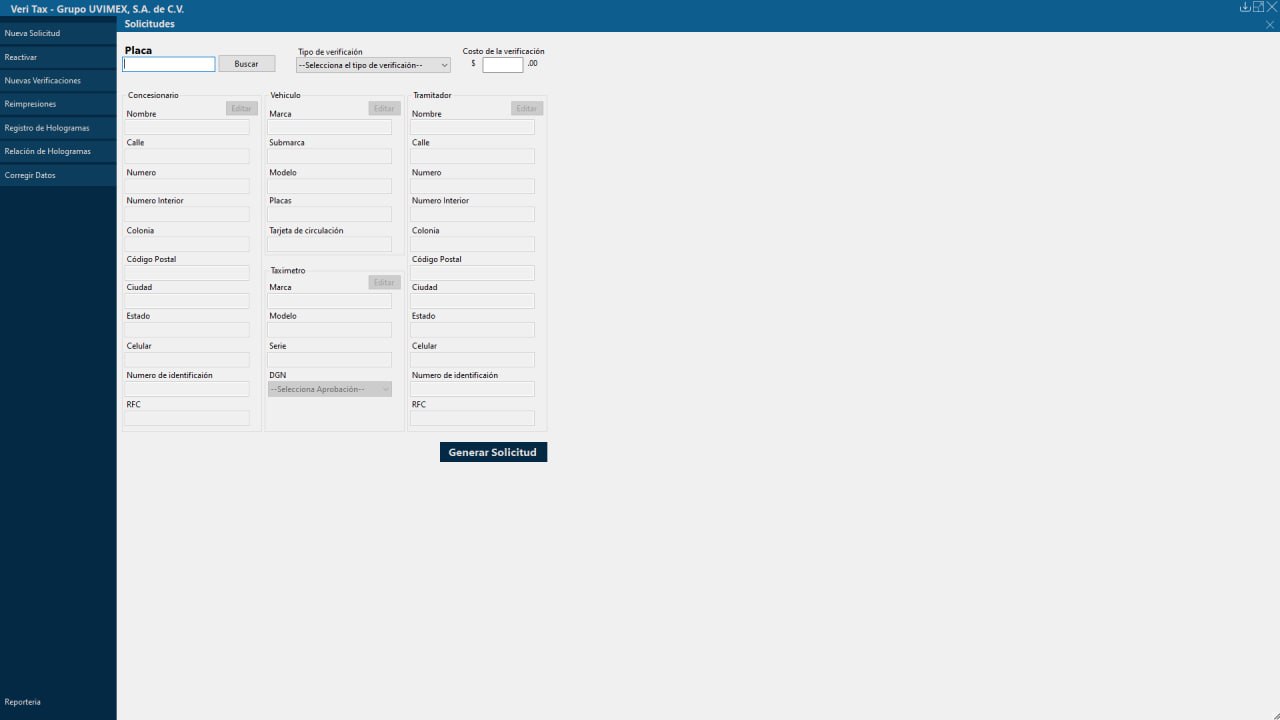 Verificación de taximetros